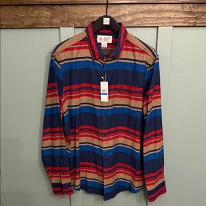 Original Penguin Men's Multicolor Striped Button Down Shirt
